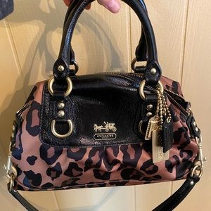 Coach Ocelot Hobo Sabrina Leopard Satchel